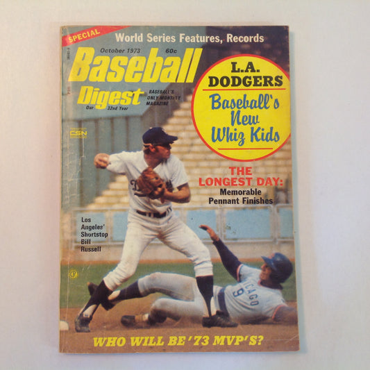 Vintage Oct 1973 Baseball Digest Magazine Special: World Series Features, Records Bill Russell