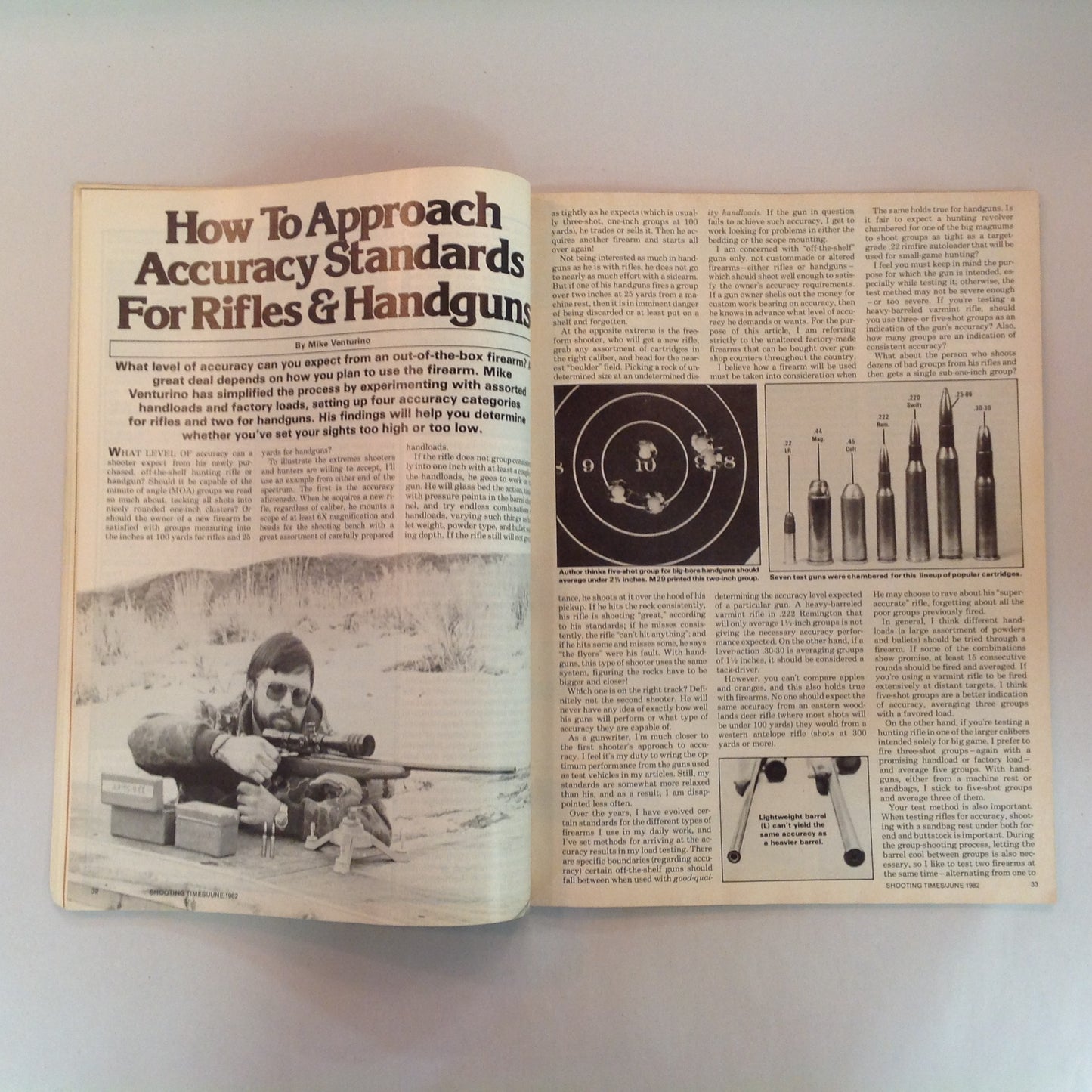 Vintage Jun 1982 Shooting Times Magazine Colt's New MX V .357 Magnum DA Trooper T/C's Stainless Cougar