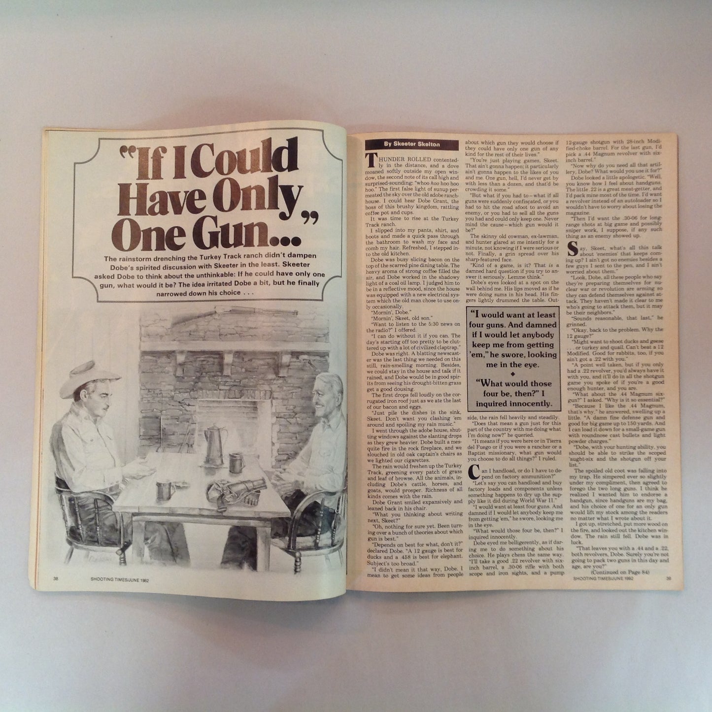 Vintage Jun 1982 Shooting Times Magazine Colt's New MX V .357 Magnum DA Trooper T/C's Stainless Cougar