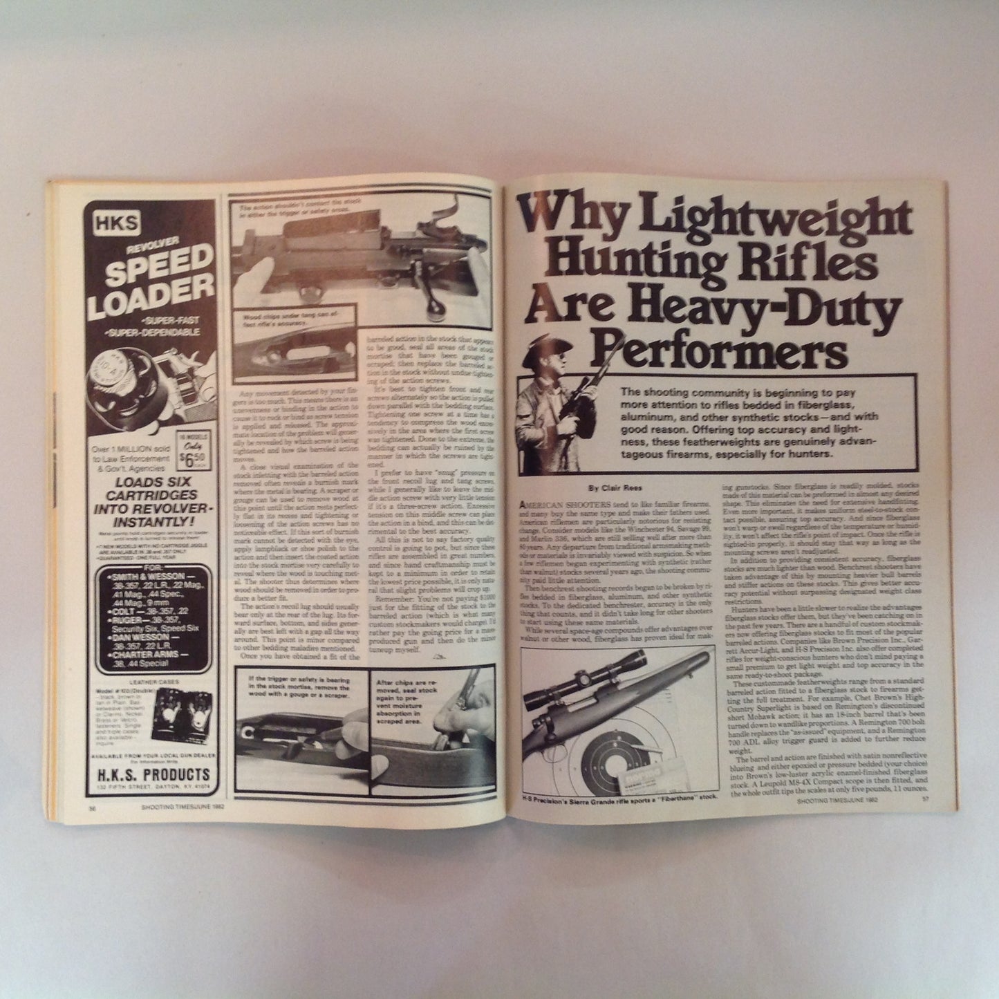 Vintage Jun 1982 Shooting Times Magazine Colt's New MX V .357 Magnum DA Trooper T/C's Stainless Cougar