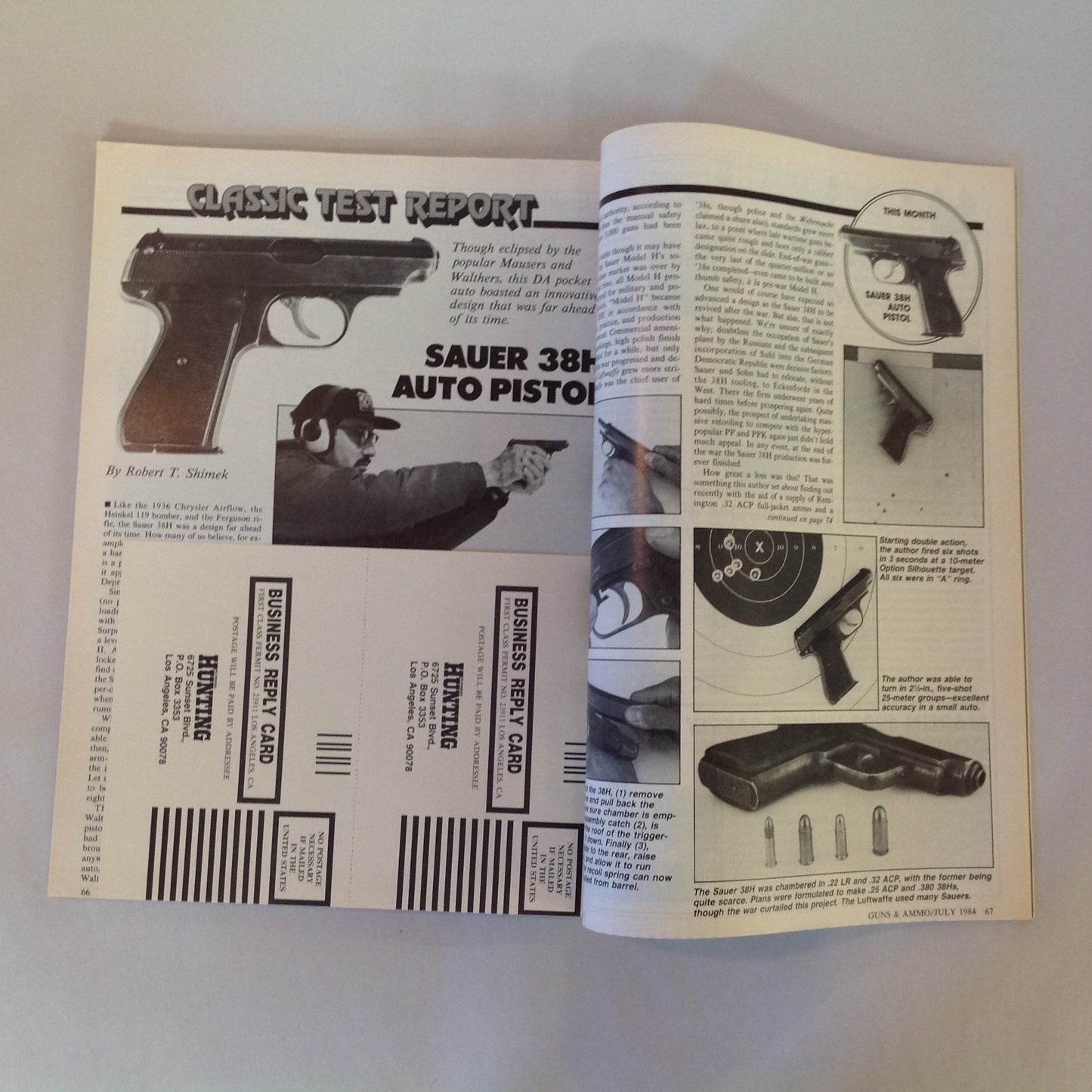 Vintage Jul 1984 Guns & Ammo Magazine Browning's Blueprint Olympic Shooting Preview