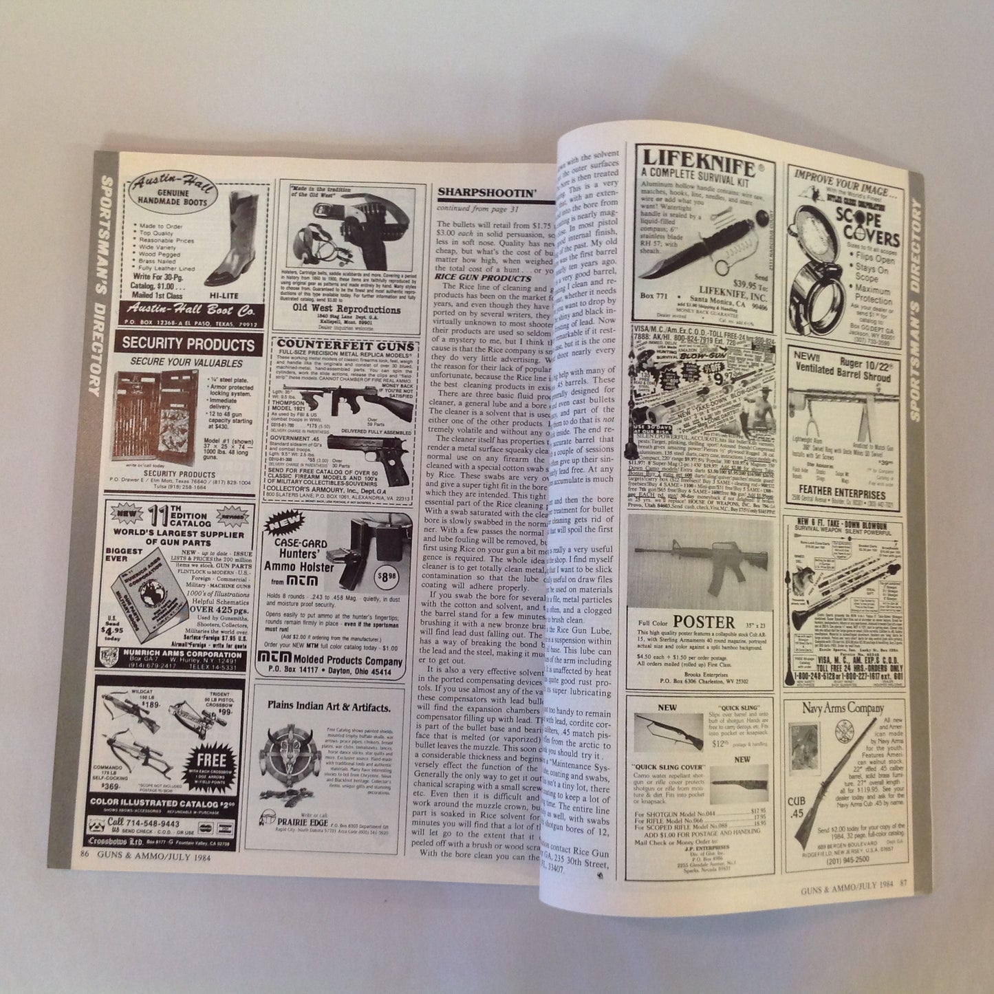 Vintage Jul 1984 Guns & Ammo Magazine Browning's Blueprint Olympic Shooting Preview