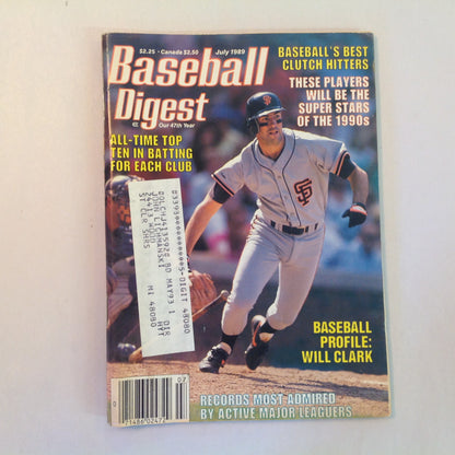 Vintage Jul 1989 Baseball Digest Magazine Baseball Profile: Will Clark