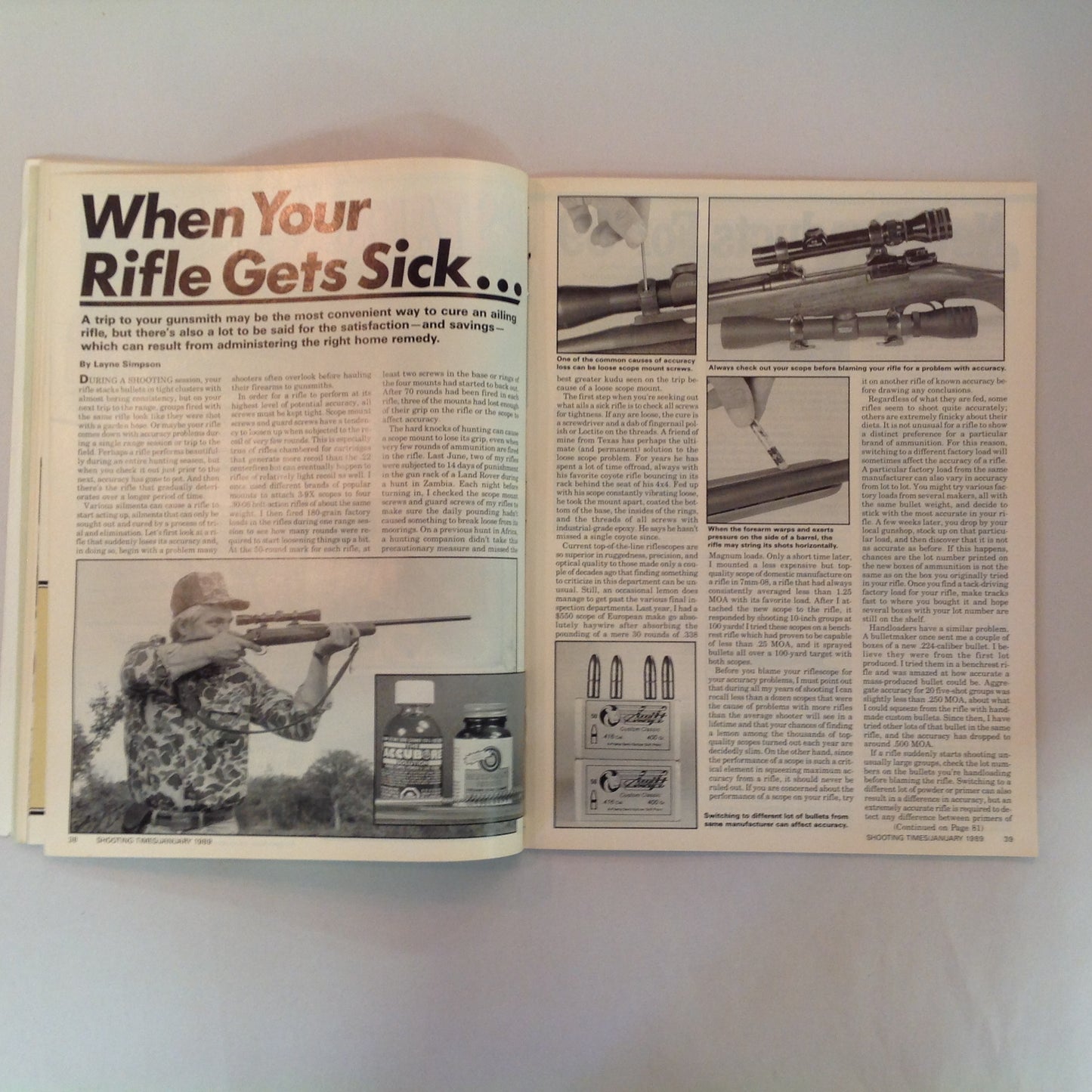 Vintage Jan 1989 Shooting Times Magazine Special 9mm Millitary Report New Guns and Shooting Gear For '89