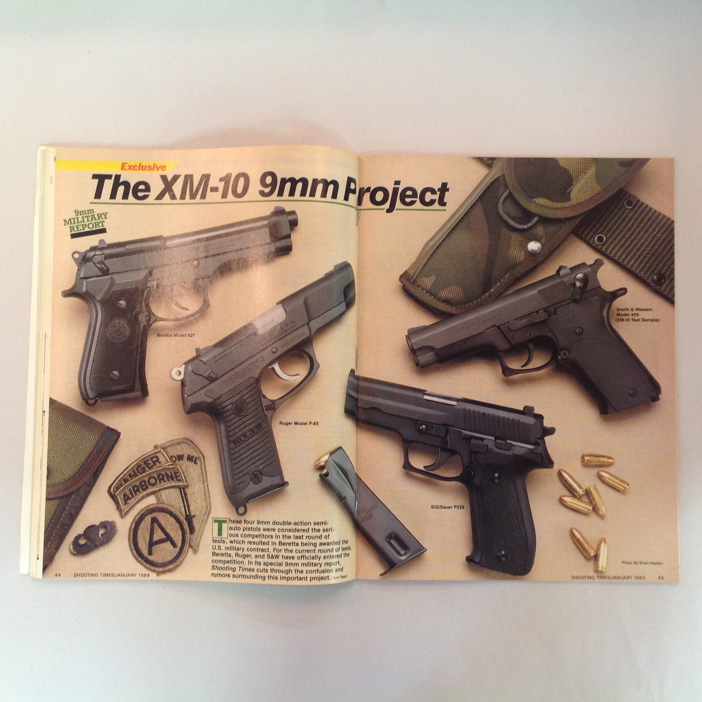 Vintage Jan 1989 Shooting Times Magazine Special 9mm Millitary Report New Guns and Shooting Gear For '89