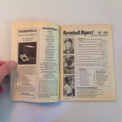 Vintage Jul 1989 Baseball Digest Magazine Baseball Profile: Will Clark