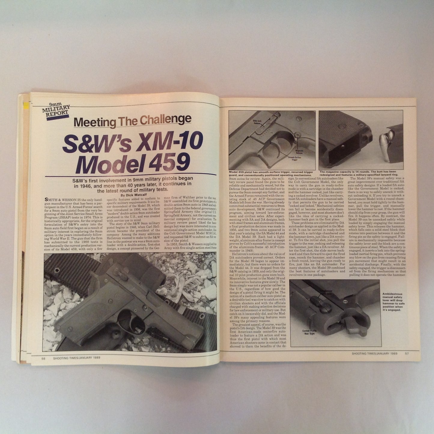 Vintage Jan 1989 Shooting Times Magazine Special 9mm Millitary Report New Guns and Shooting Gear For '89