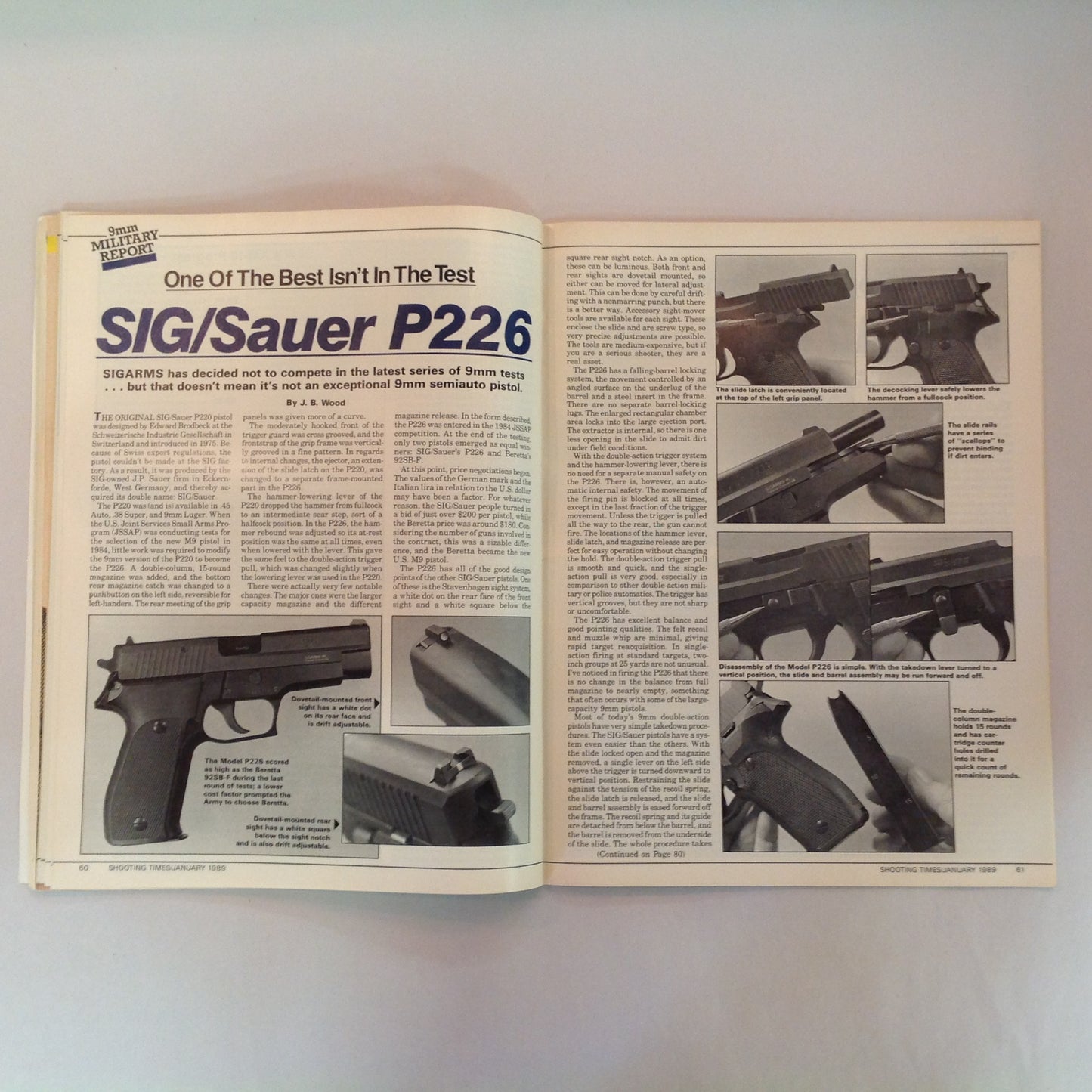 Vintage Jan 1989 Shooting Times Magazine Special 9mm Millitary Report New Guns and Shooting Gear For '89