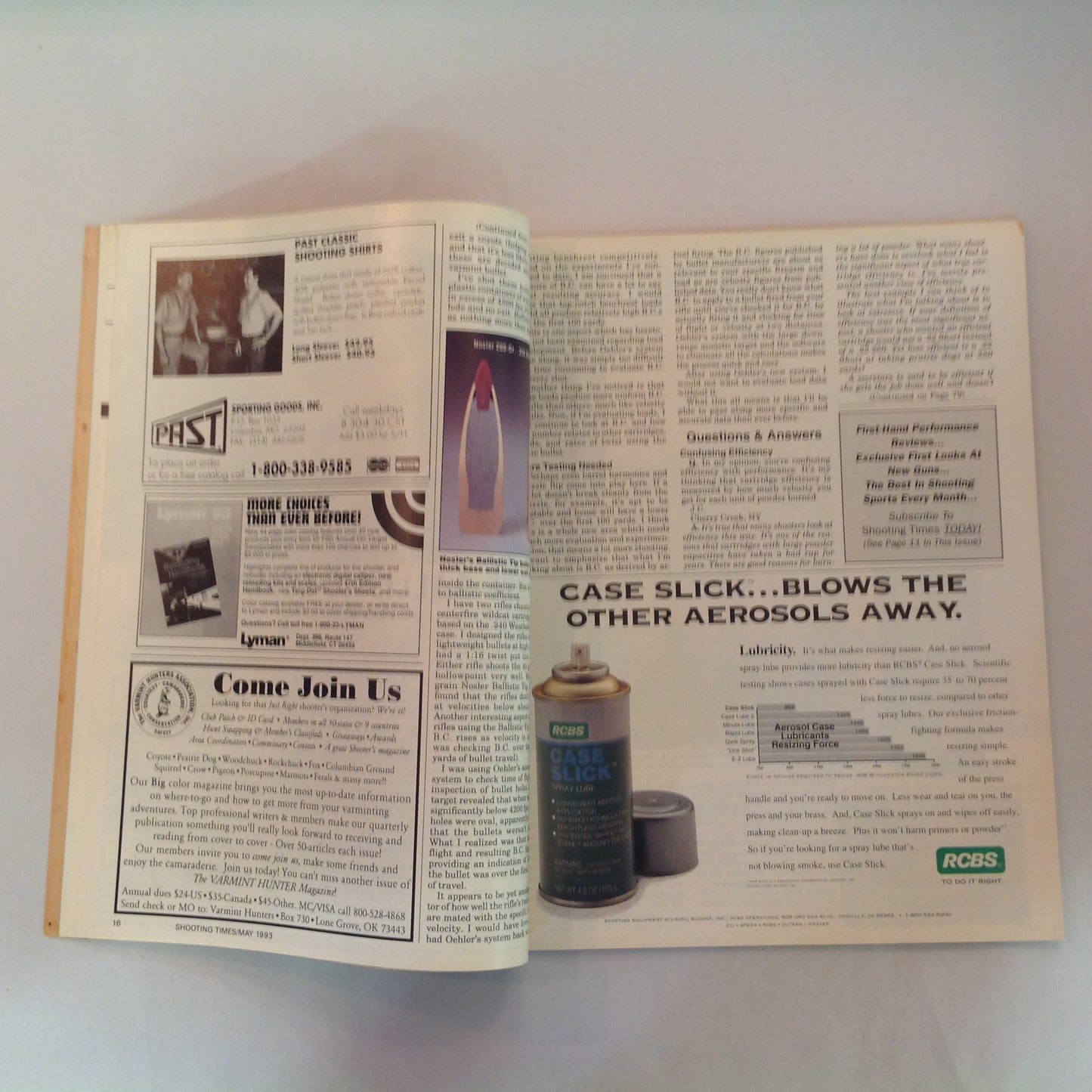 Vintage May 1993 Shooting Times Magazine Taurus Glock 9mm Shooting Test New .22 Rimfire Cartridge 7 Rifle/Handgun Report
