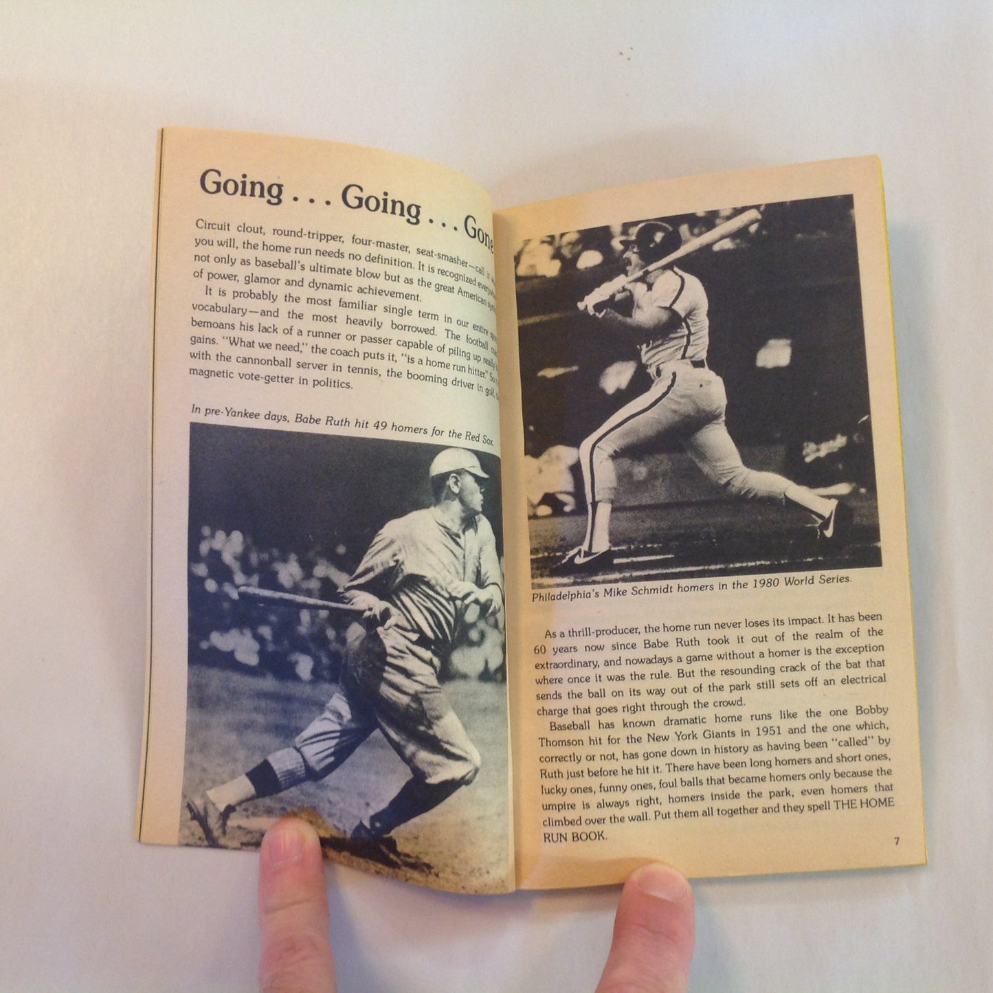Vintage 1981 Mass Market Paperback Topps The Home Run Book Zander Hollander, Ed