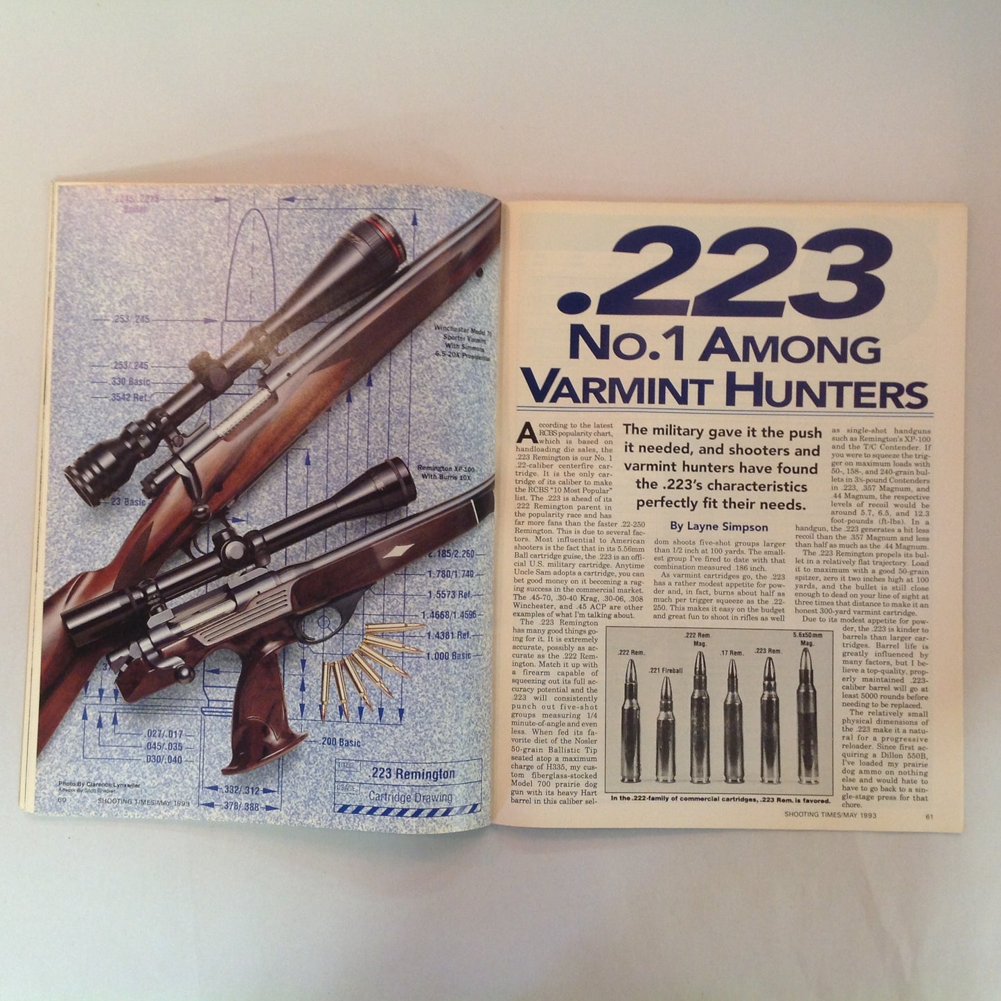 Vintage May 1993 Shooting Times Magazine Taurus Glock 9mm Shooting Test New .22 Rimfire Cartridge 7 Rifle/Handgun Report