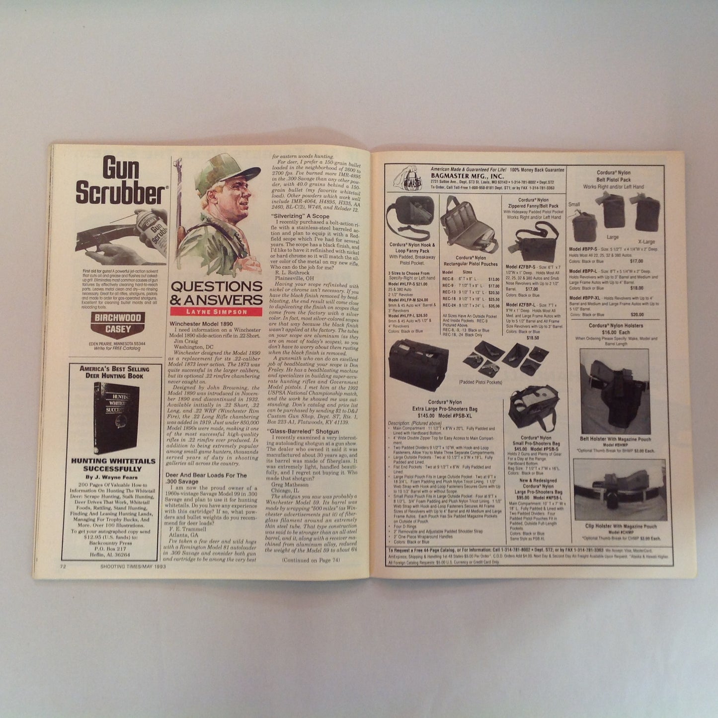 Vintage May 1993 Shooting Times Magazine Taurus Glock 9mm Shooting Test New .22 Rimfire Cartridge 7 Rifle/Handgun Report