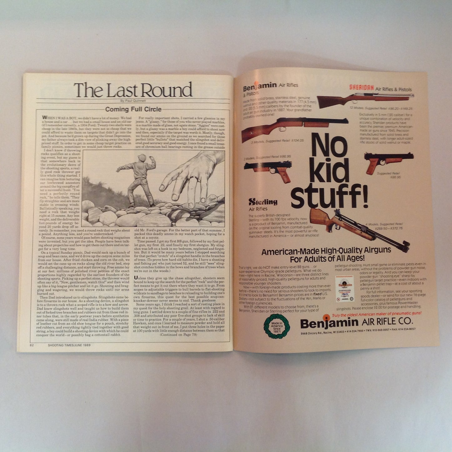 Vintage Jun 1989 Shooting Times Magazine Ruger's First .223 Bolt Rifle Ultimate Long-Range Lever-Action Cartridge