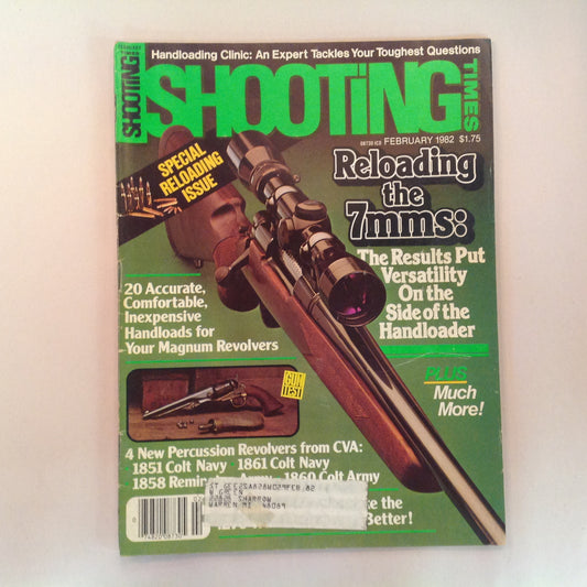 Vintage Feb 1982 Shooting Times Magazine Special Reloading Issue 7mms Magnum Revolvers