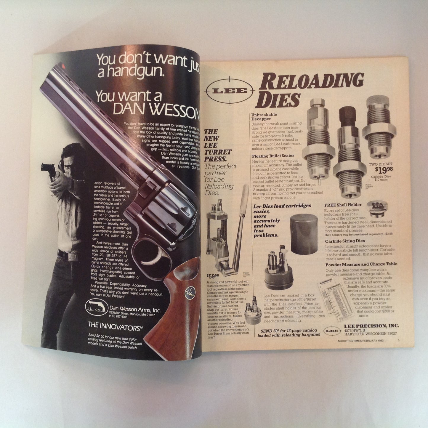Vintage Feb 1982 Shooting Times Magazine Special Reloading Issue 7mms Magnum Revolvers