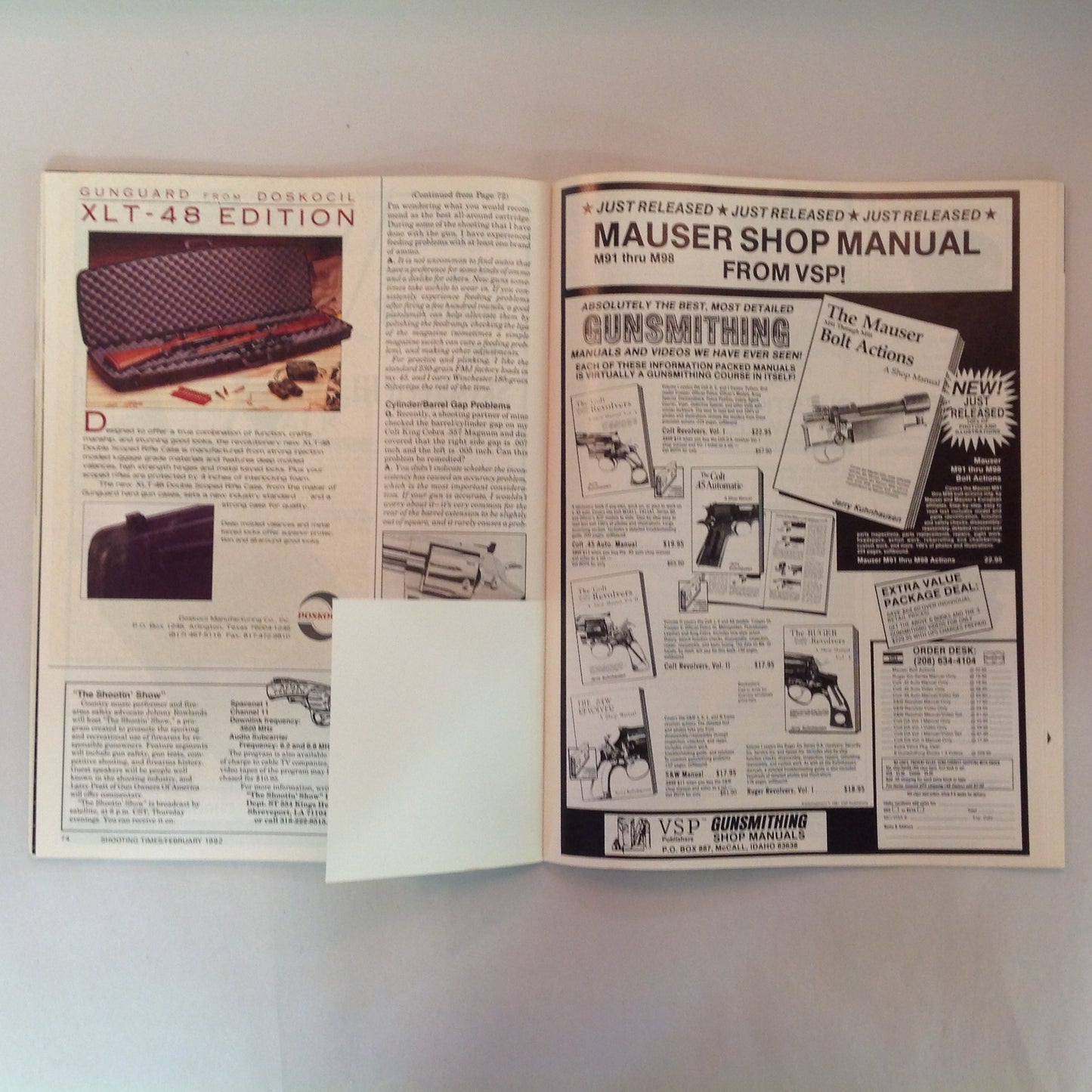 Vintage Feb 1992 Shooting Times Magazine The Magnums: A Terrific Trio Special Reloading Issue
