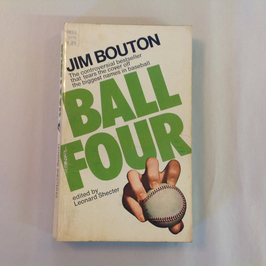 Vintage 1971 Mass Market Paperback Ball Four Jim Bouton edited by Leonard Shecter