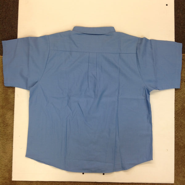 Vintage NOS Large Women's Blue Short Sleeve Big Boy Restaurant Button Up Shirt