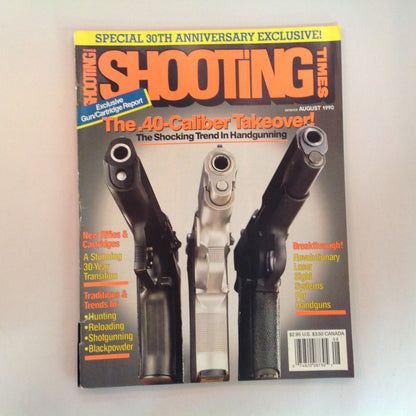 Vintage Aug 1990 Shooting Times Magazine .40-Caliber Takeover 30th Anniversary Exclusive