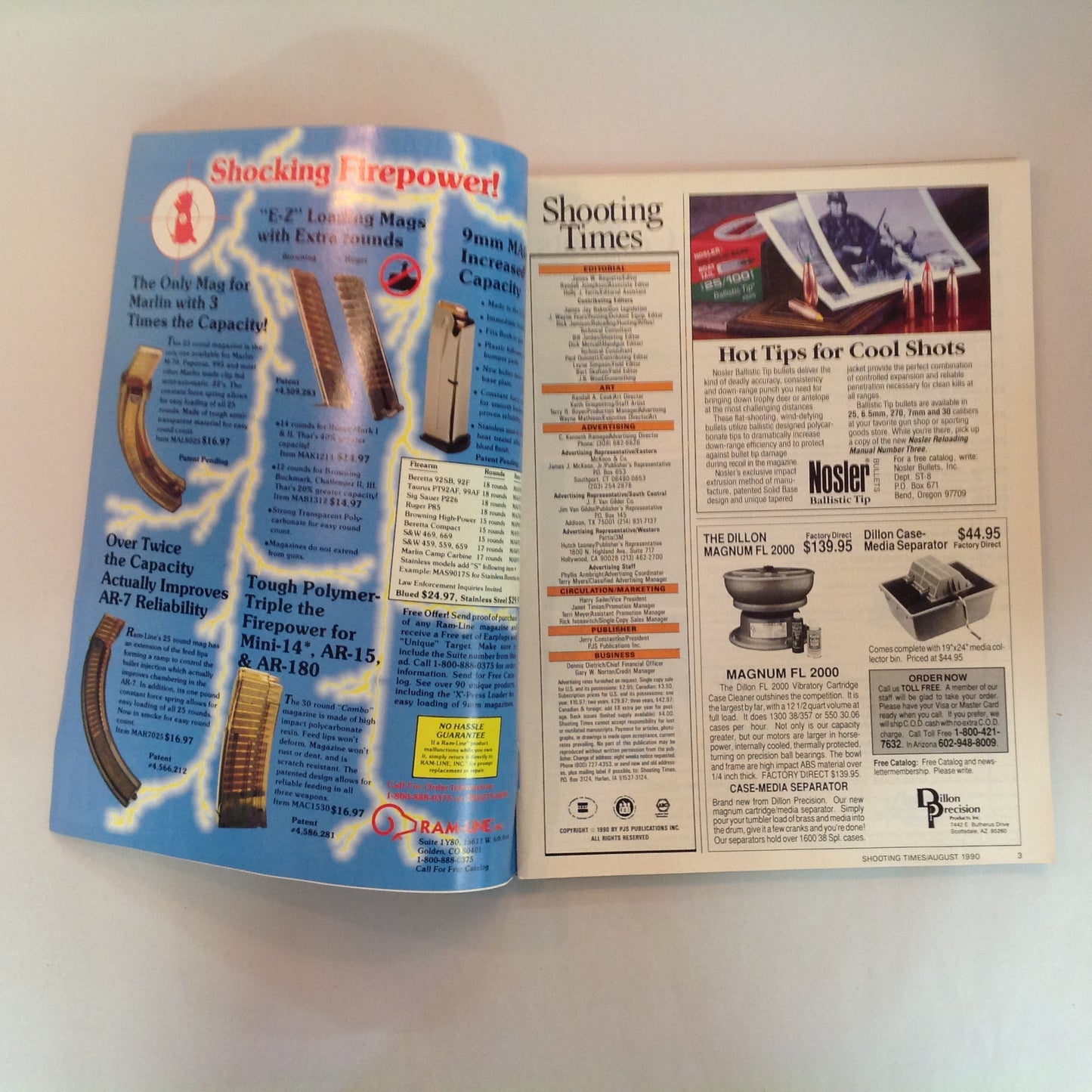 Vintage Aug 1990 Shooting Times Magazine .40-Caliber Takeover 30th Anniversary Exclusive
