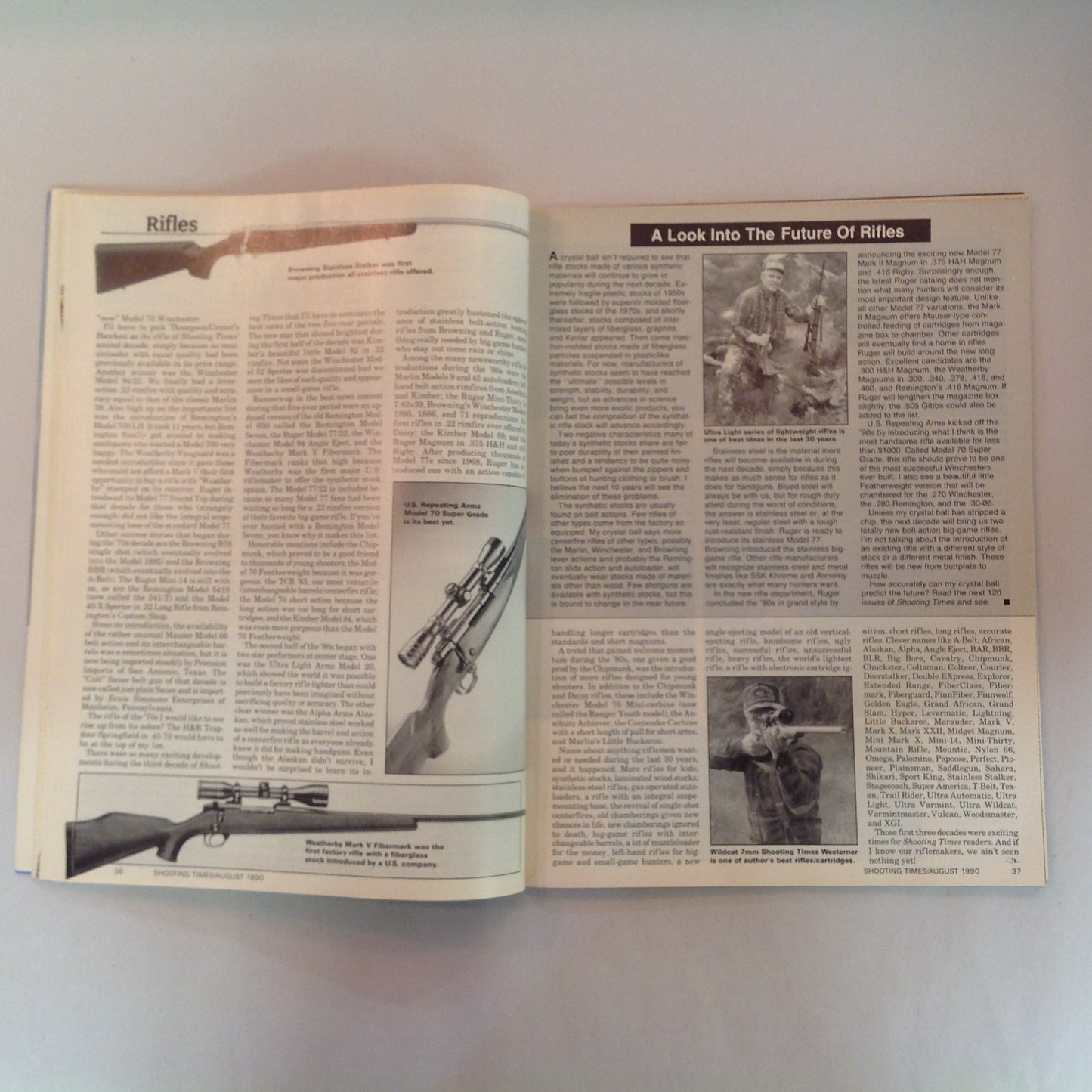 Vintage Aug 1990 Shooting Times Magazine .40-Caliber Takeover 30th Anniversary Exclusive
