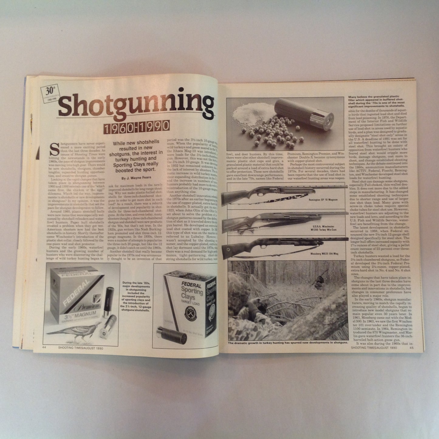 Vintage Aug 1990 Shooting Times Magazine .40-Caliber Takeover 30th Anniversary Exclusive