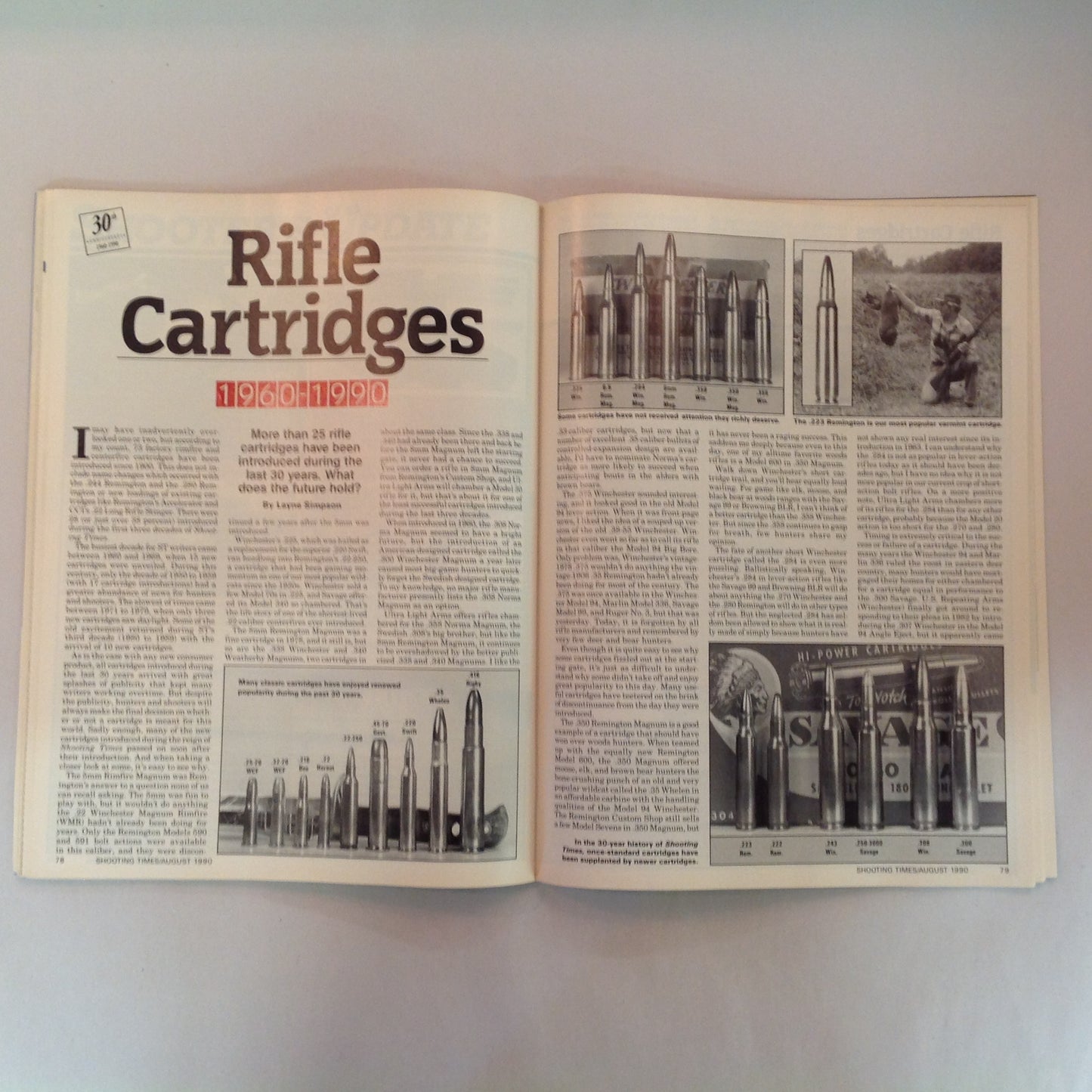 Vintage Aug 1990 Shooting Times Magazine .40-Caliber Takeover 30th Anniversary Exclusive
