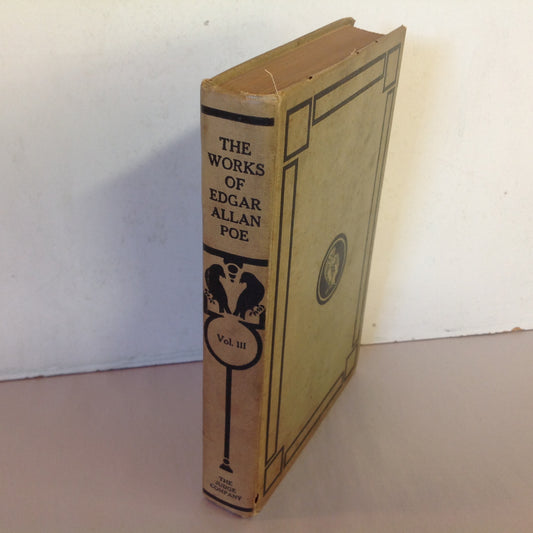 Antique 1904 Hardcover The Works of Edgar Allan Poe Vol III Funk Wagnalls Edition