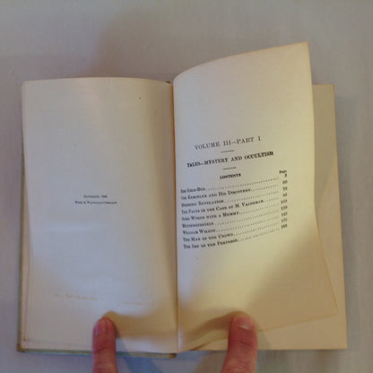 Antique 1904 Hardcover The Works of Edgar Allan Poe Vol III Funk Wagnalls Edition