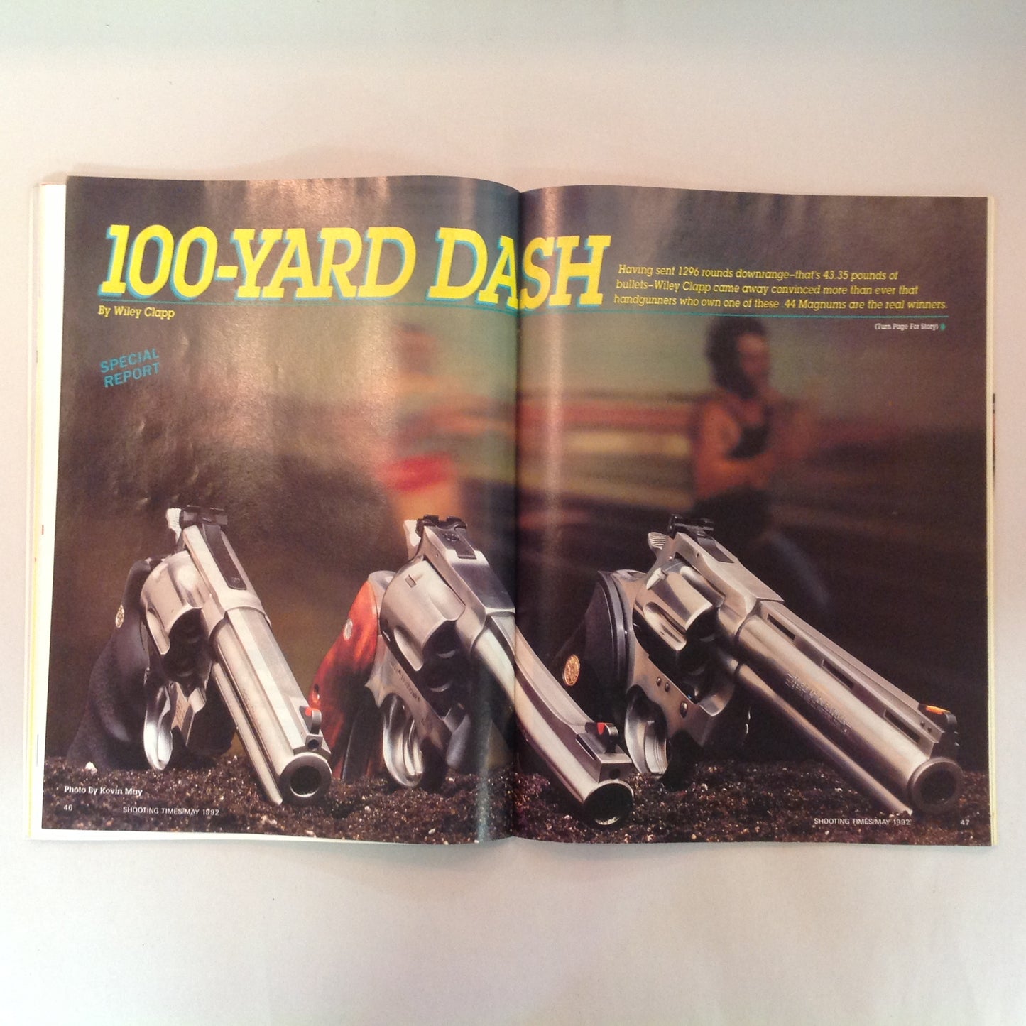 Vintage May 1992 Shooting Times Magazine 100-Yard Dash 1200+ Round Report PMC Rapid Expanding Handgun Ammo