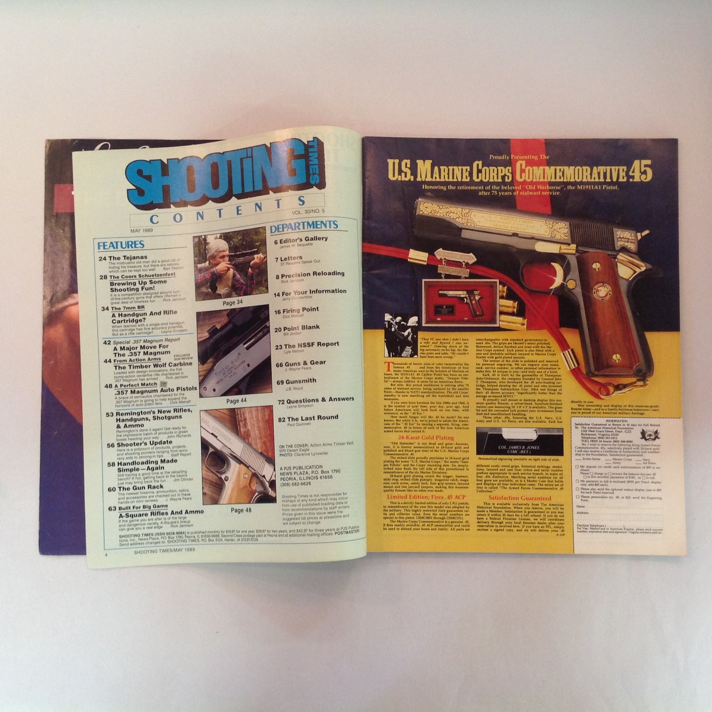 Vintage May 1989 Shooting Times Magazine .357 Magnum Breakthroughs "The Year My Hunting Luck Vanished"