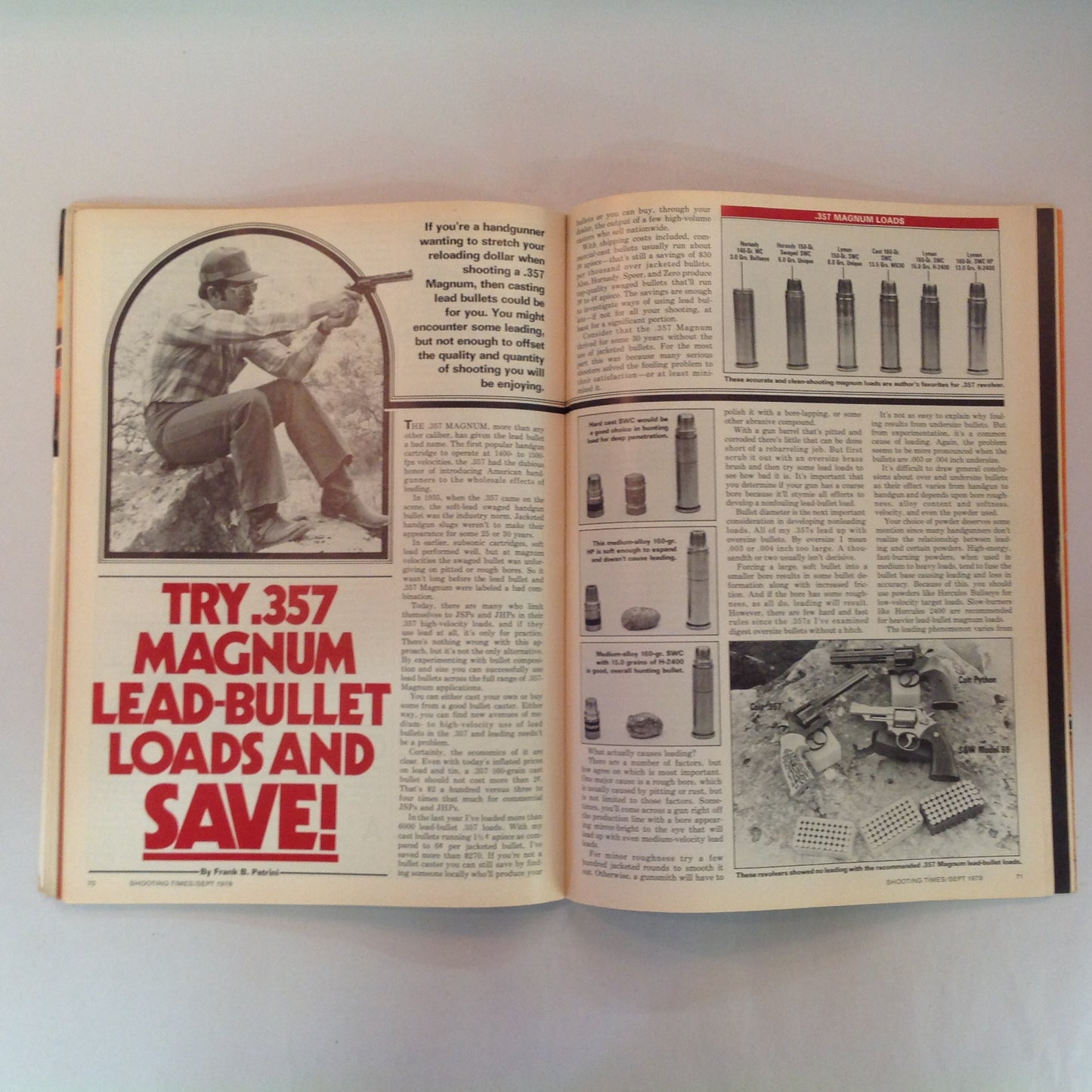 Vintage Sep 1978 Shooting Times Magazine Colt's Ace in the Hole .22 RF in .45 Auto Style Savage M110-S Complete Guide to .22 Magnums