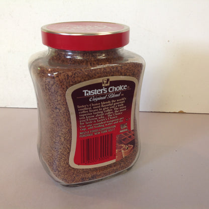 Vintage NOS Taster's Choice Original Blend Freeze Dried Coffee 4 oz Jar Unopened