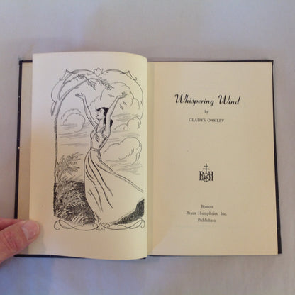Vintage 1947 Signed Hardcover Whispering Wind Gladys Oakley First Edition Michigan Poetry