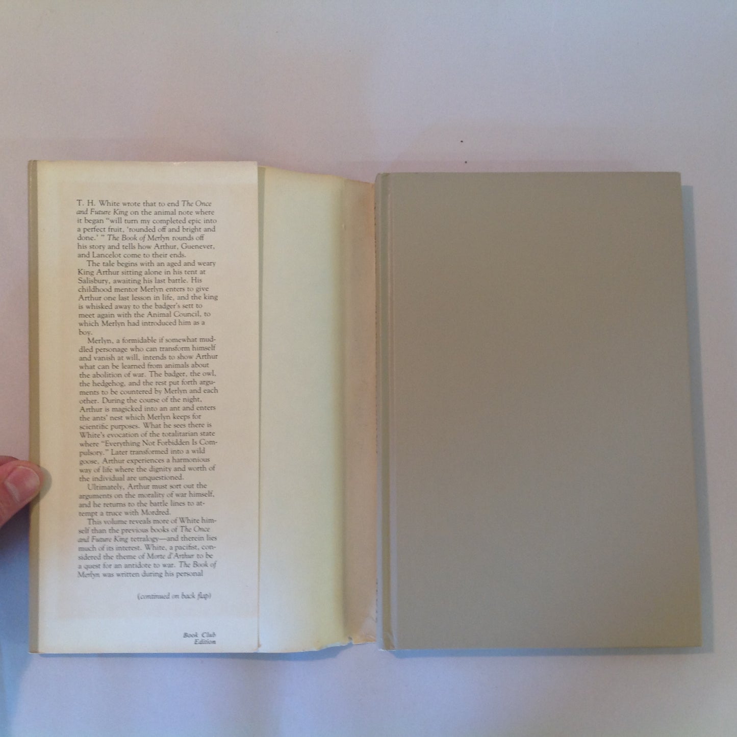 Vintage 1977 Hardcover The Book of Merlyn T. H. White BCE Conclusion to Once and Future King
