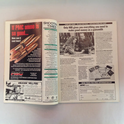 Vintage Jun 1992 Shooting Times Magazine Stainless-Steel Bolt Rifles 10-Shot Revolver .45 Auto Pistols