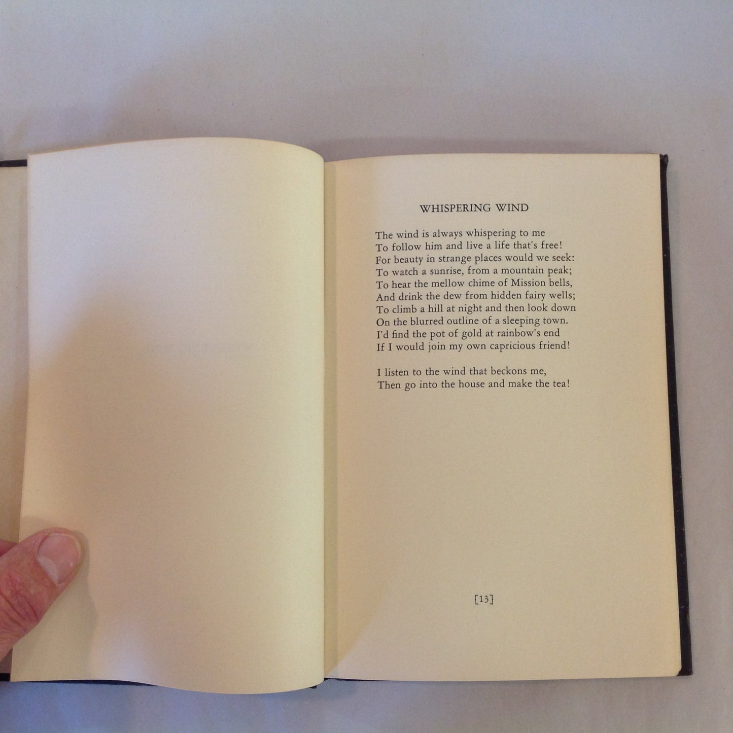 Vintage 1947 Signed Hardcover Whispering Wind Gladys Oakley First Edition Michigan Poetry