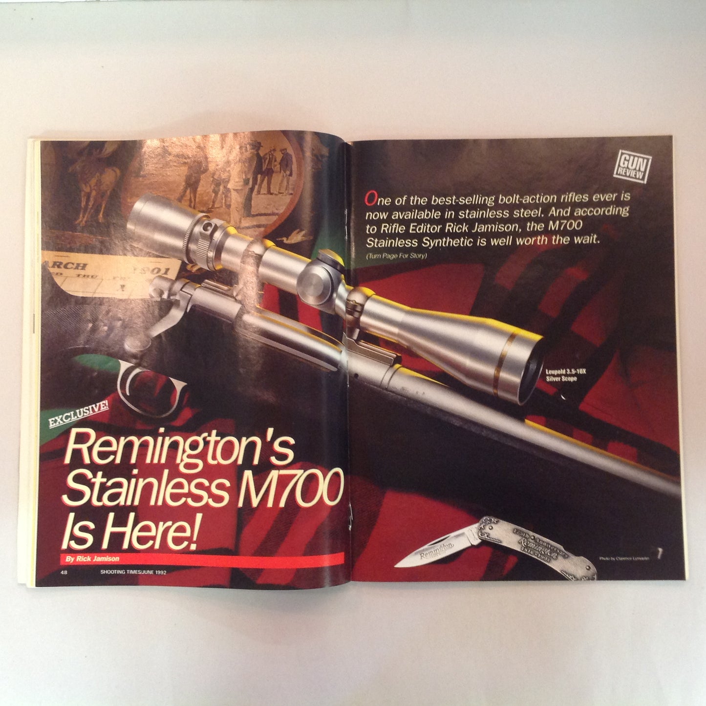 Vintage Jun 1992 Shooting Times Magazine Stainless-Steel Bolt Rifles 10-Shot Revolver .45 Auto Pistols