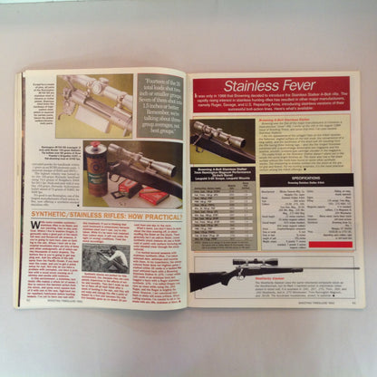 Vintage Jun 1992 Shooting Times Magazine Stainless-Steel Bolt Rifles 10-Shot Revolver .45 Auto Pistols