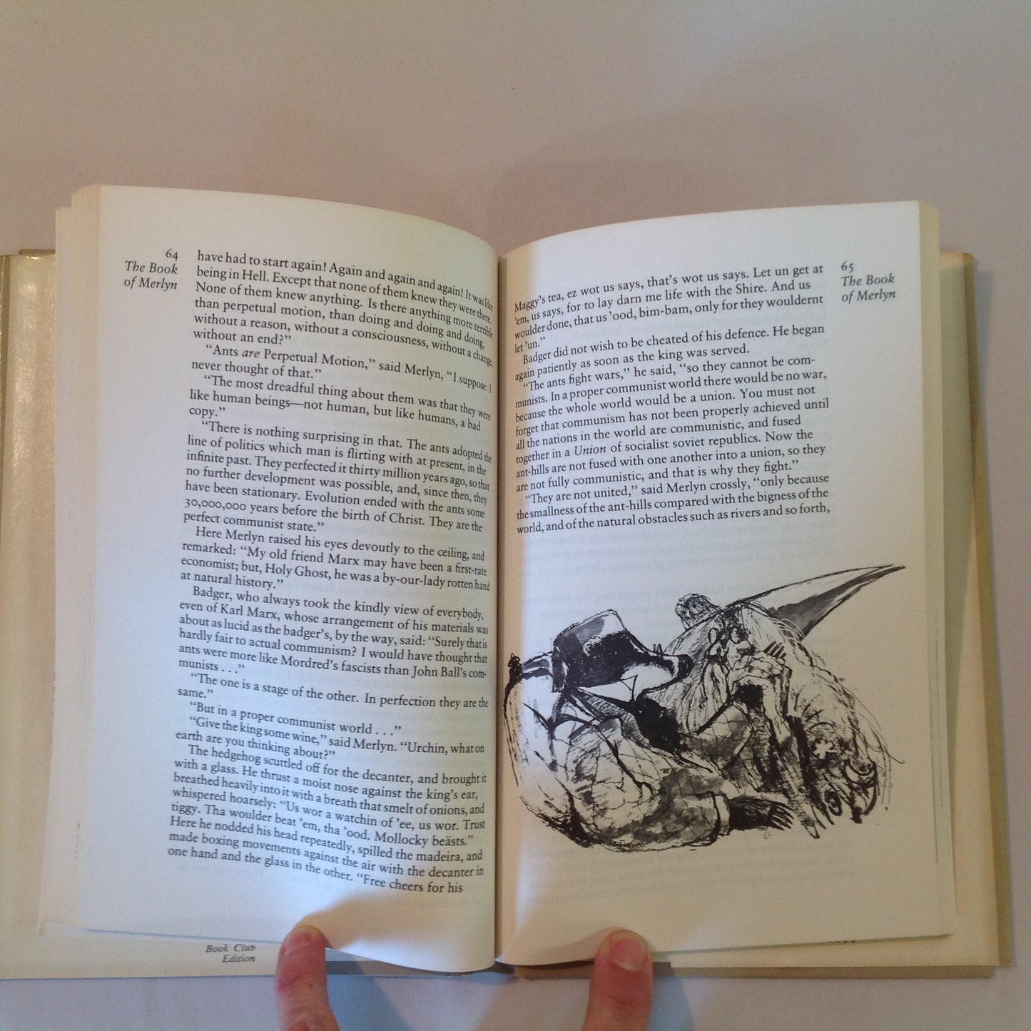Vintage 1977 Hardcover The Book of Merlyn T. H. White BCE Conclusion to Once and Future King