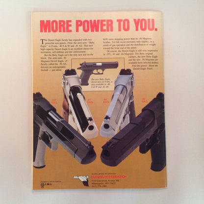 Vintage Jun 1992 Shooting Times Magazine Stainless-Steel Bolt Rifles 10-Shot Revolver .45 Auto Pistols