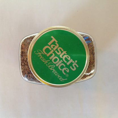 Vintage NOS Taster's Choice Original Blend Freeze Dried Coffee Naturally Decaffinated 7 oz Jar Unopened
