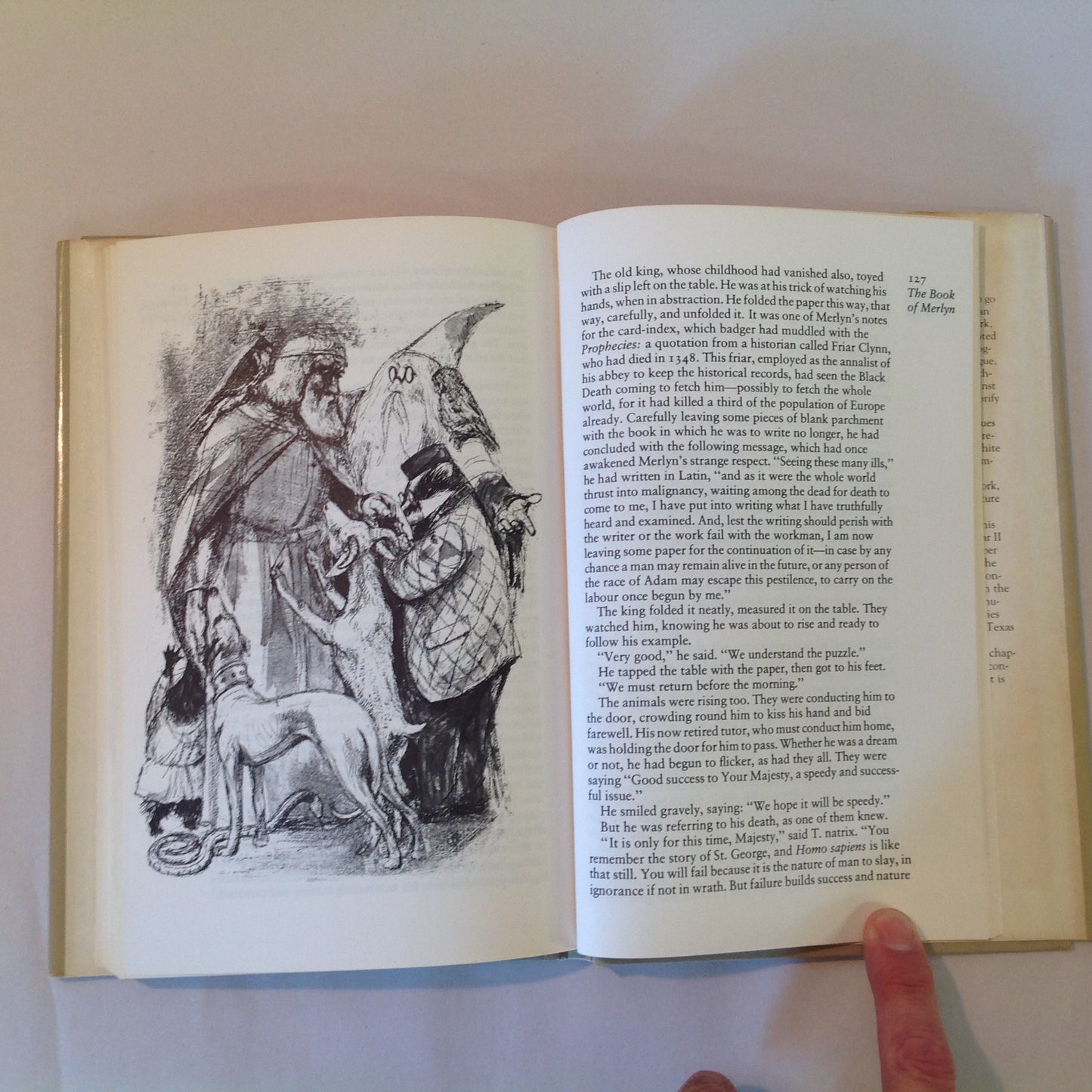 Vintage 1977 Hardcover The Book of Merlyn T. H. White BCE Conclusion to Once and Future King