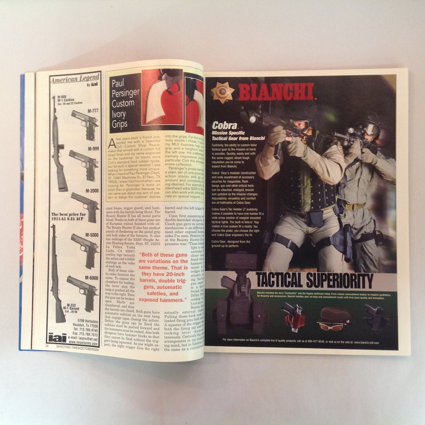 Vintage Oct 2000 Shooting Times Magazine Exclusive: New-Age High-Tech Handguns .460 Rowland Savage Smokeless Powder