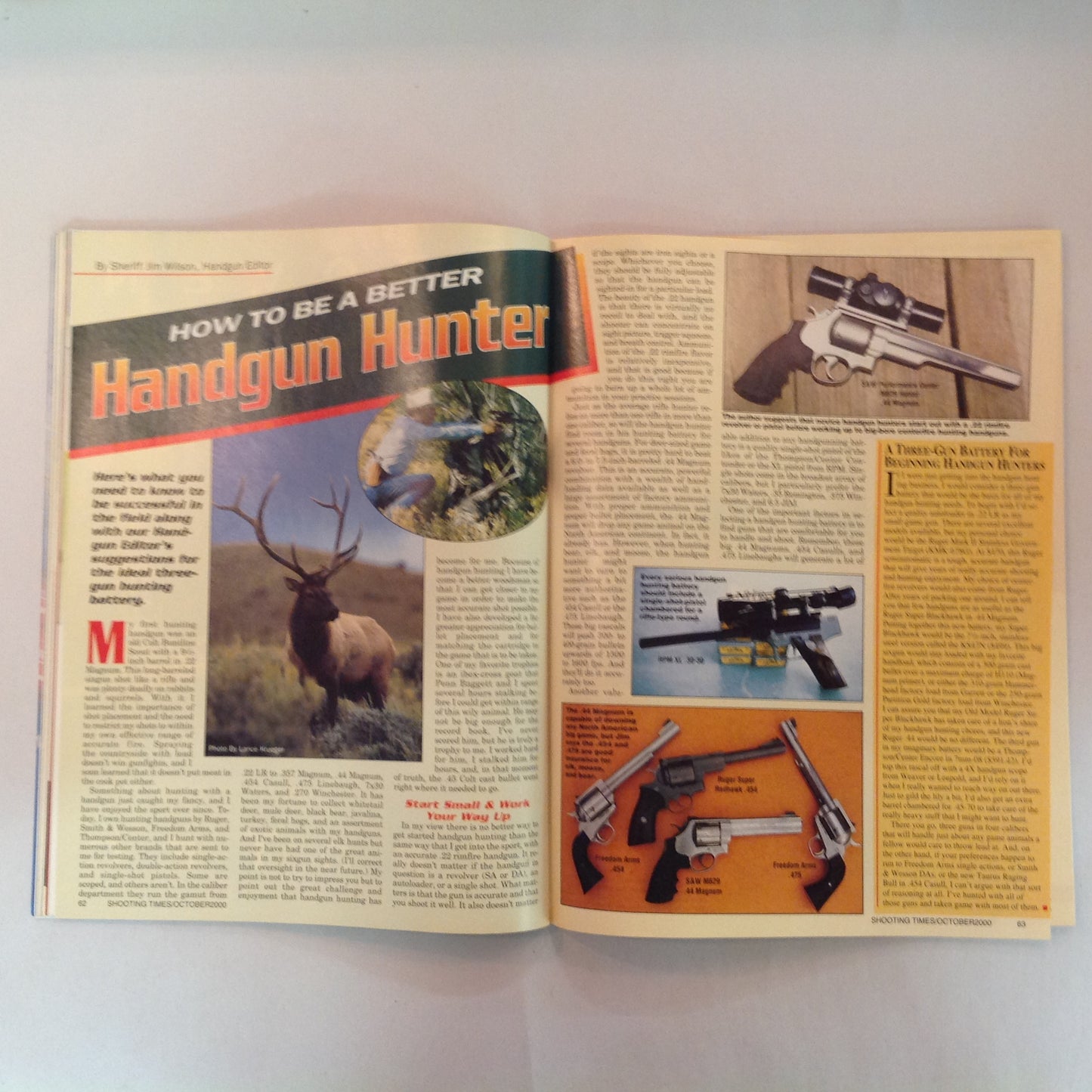 Vintage Oct 2000 Shooting Times Magazine Exclusive: New-Age High-Tech Handguns .460 Rowland Savage Smokeless Powder