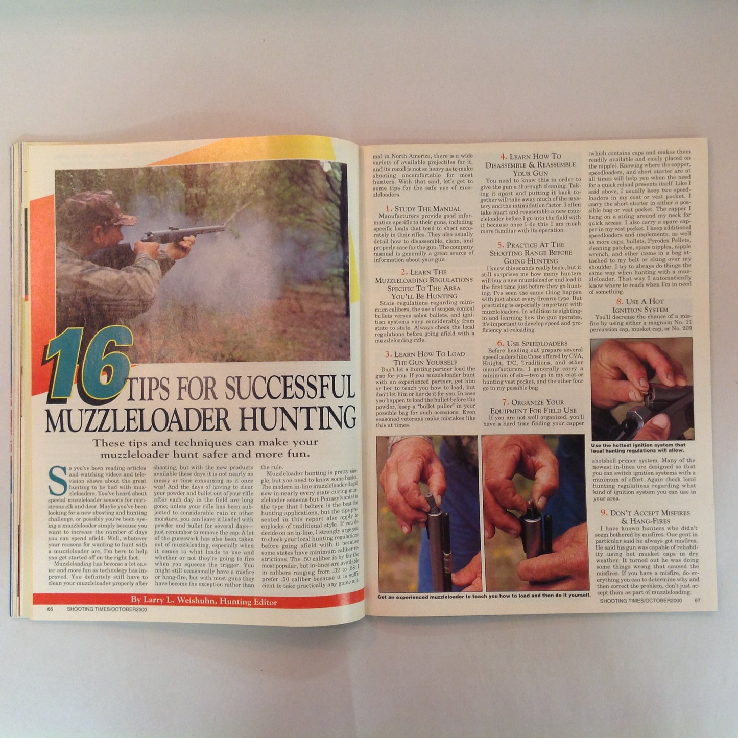 Vintage Oct 2000 Shooting Times Magazine Exclusive: New-Age High-Tech Handguns .460 Rowland Savage Smokeless Powder