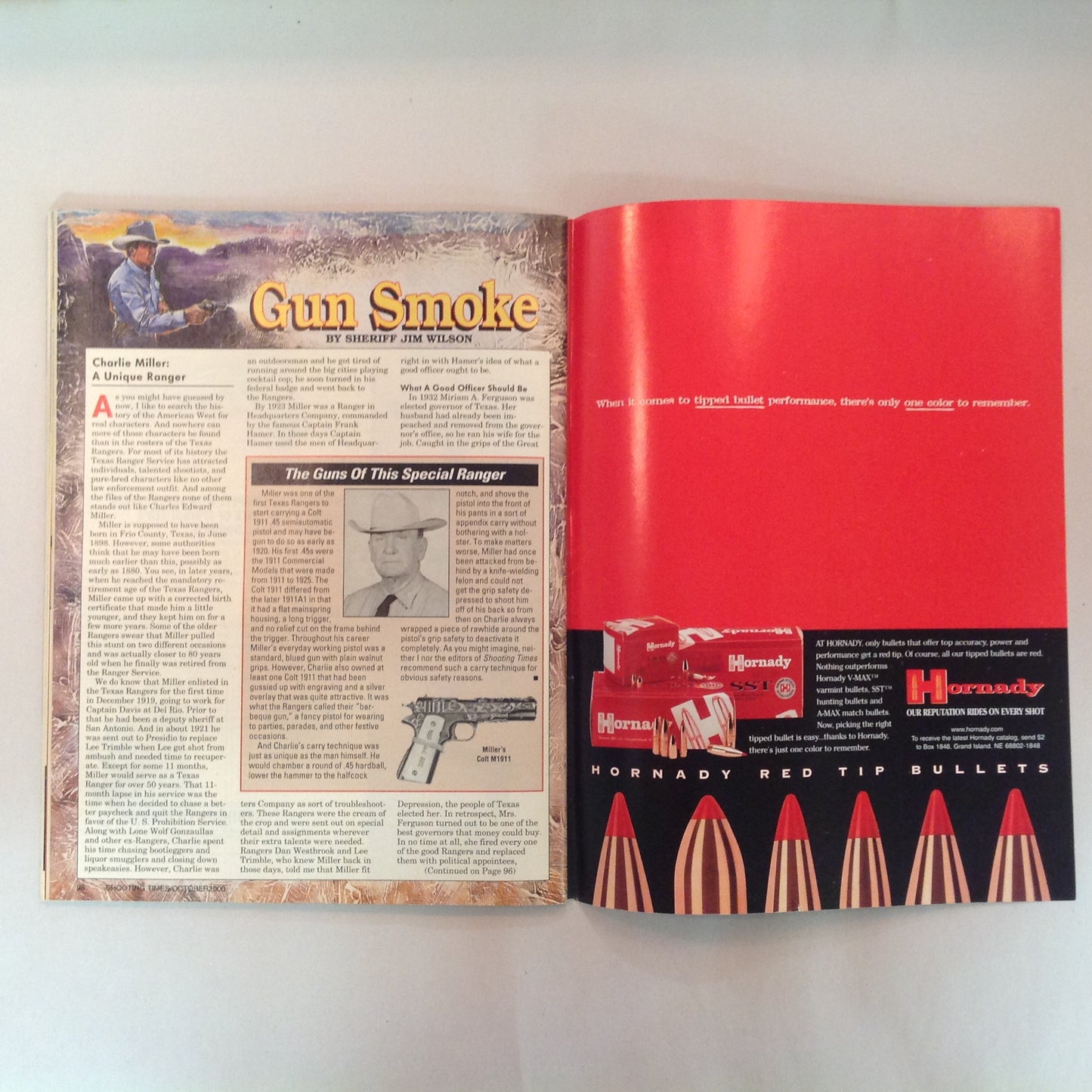 Vintage Oct 2000 Shooting Times Magazine Exclusive: New-Age High-Tech Handguns .460 Rowland Savage Smokeless Powder