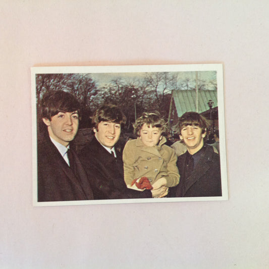 Vintage 1964 Topps Beatles Color Cards 29 Trading Card Paul John Ringo w/Child