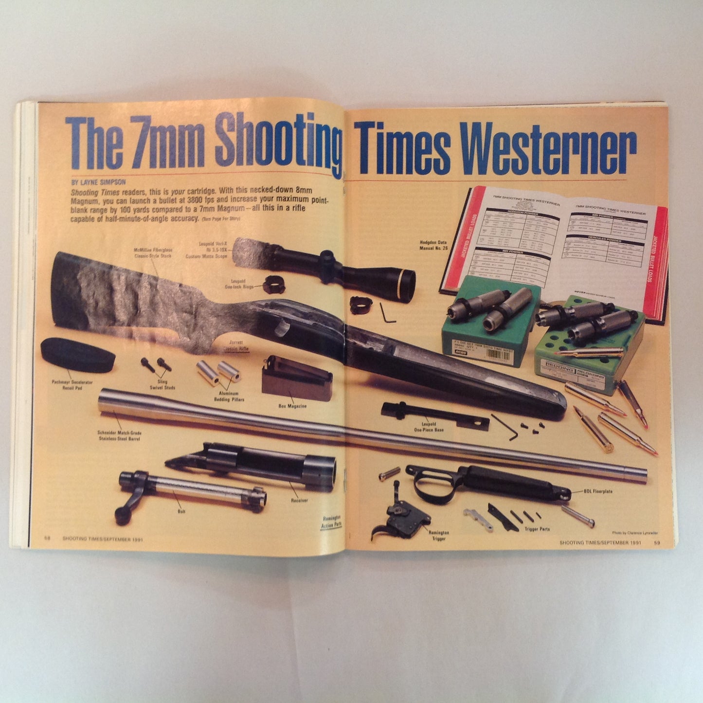 Vintage Sep 1991 Shooting Times Magazine Special Rifle/Handgun Hunting Issue Long-Range Rifle Challenge .475 Magnum Ram-Line .22 Pistol