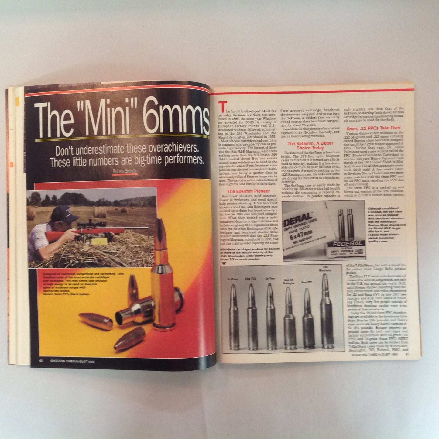 Vintage Aug 1993 Shooting Times Magazine 35-Gun Report: 9mm Auto Pistol Buyer's Guide Special Rifle Report